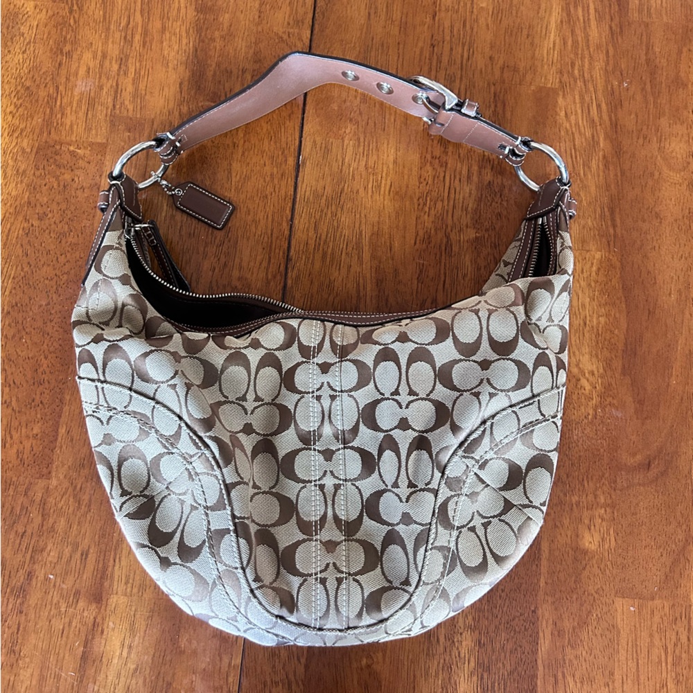 Coach Brown Signature Shoulder Bag